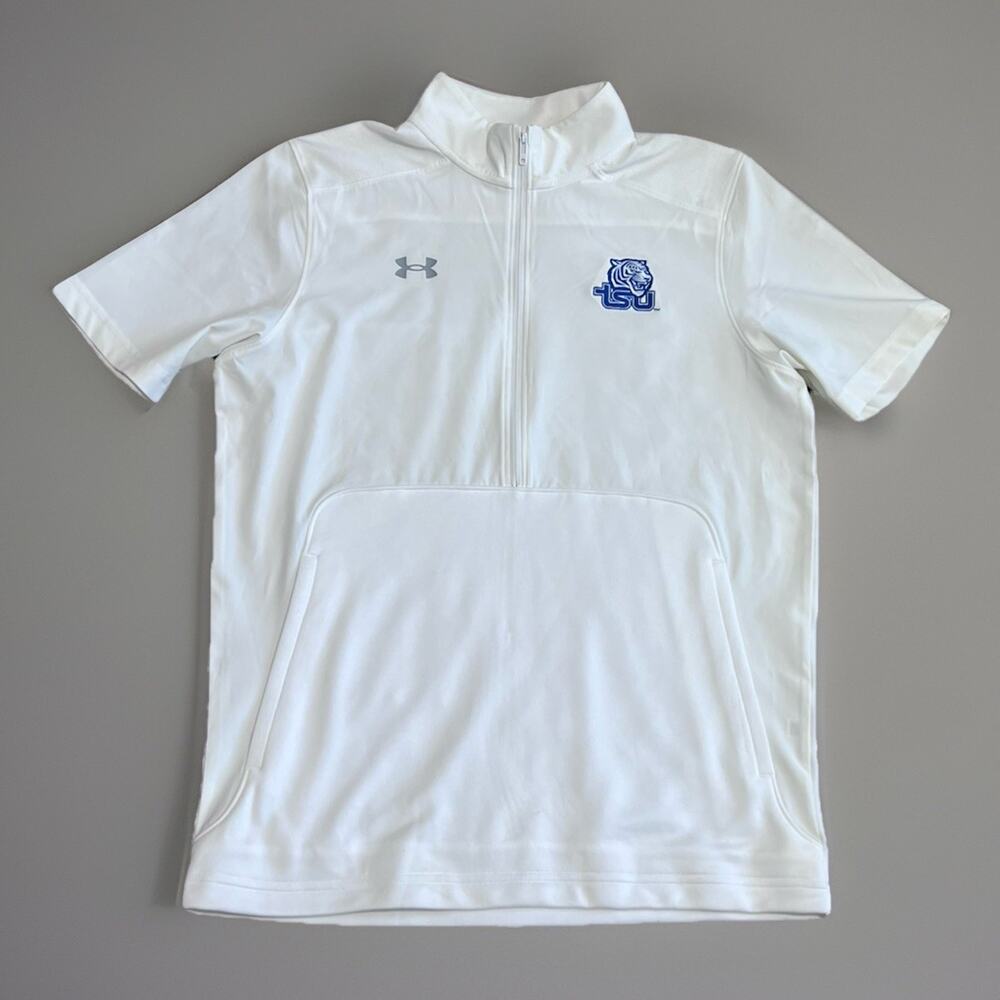 Under Armour TSU 1/4 Zip Athletic Shirt Pockets Tennessee State Tiger size S